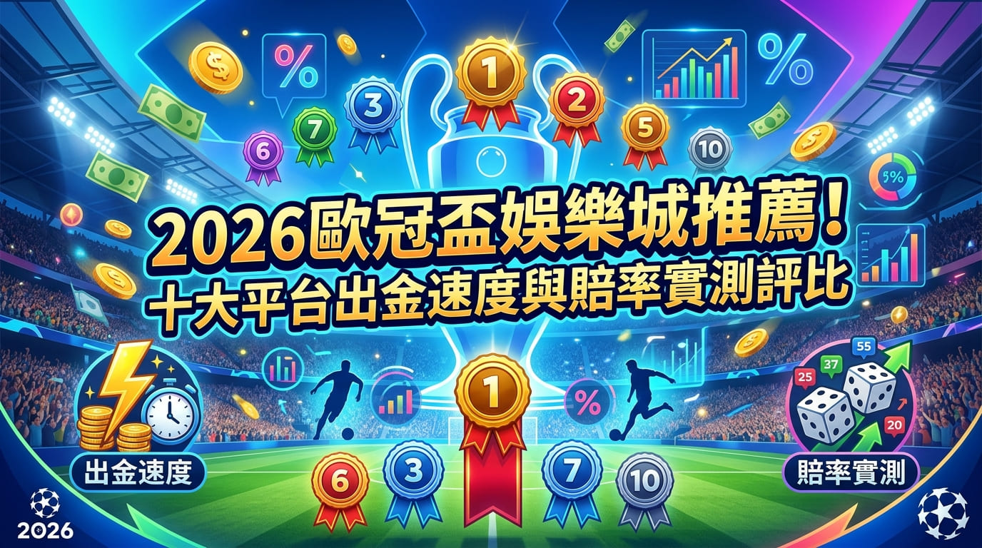 2026歐冠盃娛樂城推薦！十大平台出金速度與賠率實測評比